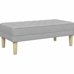 vidaXL Bank mit Kissen Wolkengrau 113 x 57 x 39 cm Stoff