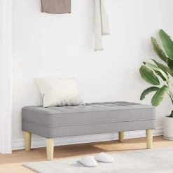 vidaXL Bank mit Kissen Wolkengrau 113 x 57 x 39 cm Stoff