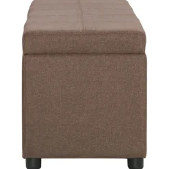 vidaXL Bank mit Staufach 116 cm Braun Polyester