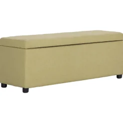 vidaXL Bank mit Staufach 116 cm Grün Polyester
