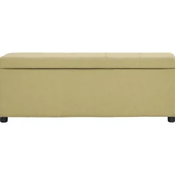 vidaXL Bank mit Staufach 116 cm Grün Polyester