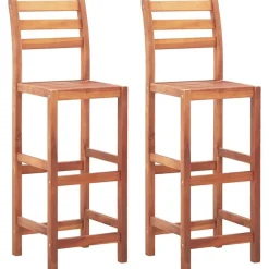 vidaXL Barhocker 2 Stk. Massivholz Akazie