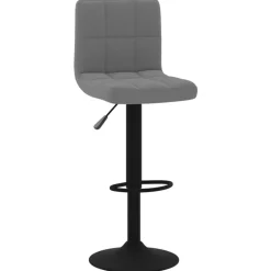 vidaXL Barhocker Dunkelgrau Samt