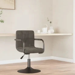 vidaXL Barhocker Dunkelgrau Samt