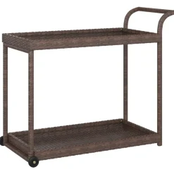 vidaXL Barwagen Braun 100x45x83 cm Poly Rattan