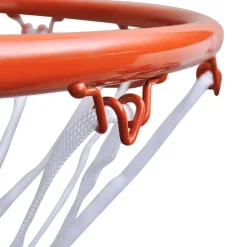 vidaXL Basketballkorb mit Netz Orange 45 cm