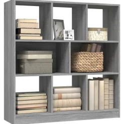 vidaXL Bücherregal Grau Sonoma 97,5x29,5x100 cm Holzwerkstoff