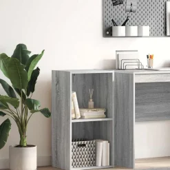 vidaXL Bücherregal Grau Sonoma 40x30x77 cm Holzwerkstoff