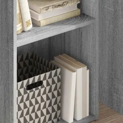 vidaXL Bücherregal Grau Sonoma 40x30x77 cm Holzwerkstoff