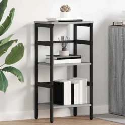 vidaXL Bücherregal Graues Sonoma 40 x 29,5 x 81 cm Holzwerkstoff