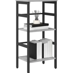 vidaXL Bücherregal Graues Sonoma 40 x 29,5 x 81 cm Holzwerkstoff