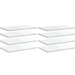 vidaXL Bücherregal-Bretter 8 Stk. Hochglanz-Weiß 80x50x1,5 cm