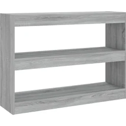 vidaXL Bücherregal/Raumteiler Grau Sonoma 100x30x72 cm