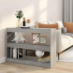 vidaXL Bücherregal/Raumteiler Grau Sonoma 100x30x72 cm