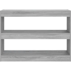 vidaXL Bücherregal/Raumteiler Grau Sonoma 100x30x72 cm