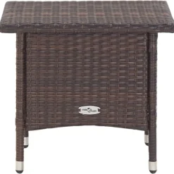vidaXL Beistelltisch Braun 50x50x47 cm Poly Rattan