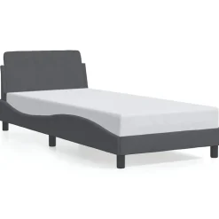 vidaXL Bettgestell "Dover" Dunkelgrau 80x200 cm Samt