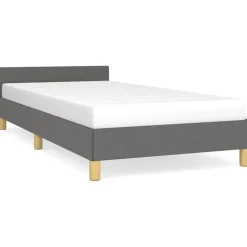 vidaXL Bettgestell ohne Matratze Dunkelgrau 80x200 cm Stoff