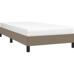 vidaXL Bettgestell ohne Matratze Taupe 80x200 cm Stoff