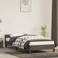 vidaXL Bettgestell ohne Matratze Dunkelgrau 80x200 cm Samt