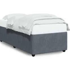vidaXL Bettgestell ohne Matratze Dunkelgrau 80x200 cm Samt