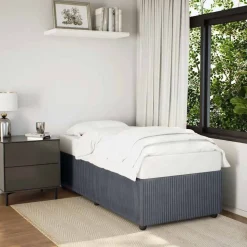 vidaXL Bettgestell ohne Matratze Dunkelgrau 80x200 cm Samt