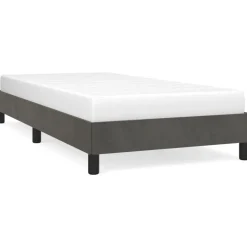 vidaXL Bettgestell ohne Matratze Dunkelgrau 80x200 cm Samt