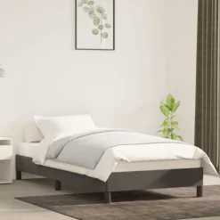 vidaXL Bettgestell ohne Matratze Dunkelgrau 80x200 cm Samt