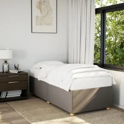 vidaXL Bettgestell ohne Matratze Taupe 80x200 cm Stoff