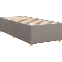 vidaXL Bettgestell ohne Matratze Taupe 80x200 cm Stoff