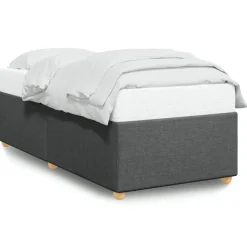 vidaXL Bettgestell ohne Matratze Dunkelgrau 80x200 cm Stoff