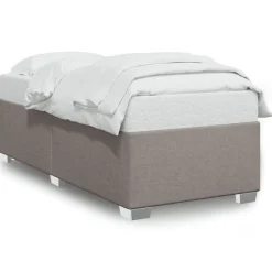vidaXL Bettgestell ohne Matratze Taupe 80x200 cm Stoff