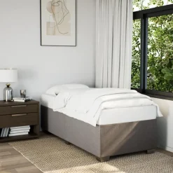 vidaXL Bettgestell ohne Matratze Taupe 80x200 cm Stoff