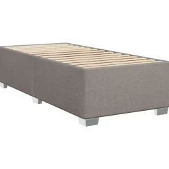 vidaXL Bettgestell ohne Matratze Taupe 80x200 cm Stoff