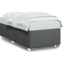 vidaXL Bettgestell ohne Matratze Dunkelgrau 80x200 cm Stoff