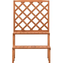 vidaXL Blumentreppe mit Rankgitter 70x42x115 cm Massivholz Tanne