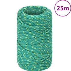 vidaXL Bootsseil Grün 2 mm 25 m Polypropylen