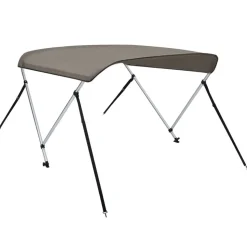 vidaXL 2-Bow Bimini Top Grau 150x120x110 cm
