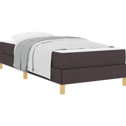 vidaXL Boxspringbett mit Matratze Dunkelbraun 80 x 200 cm Stoff
