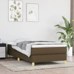 vidaXL Boxspringbettgestell Dunkelbraun 80x200 cm Stoff