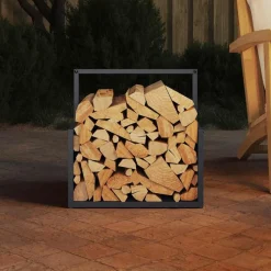 vidaXL Brennholzregal Anthrazit 40x40x40 cm Kaltgewalzter Stahl