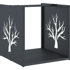 vidaXL Brennholzregal Anthrazit 40x40x40 cm Kaltgewalzter Stahl