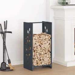 vidaXL Brennholzregal Anthrazit 40x30x80 cm Kaltgewalzter Stahl