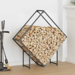 vidaXL Brennholzregal Anthrazit 100x25x100 cm Kaltgewalzter Stahl