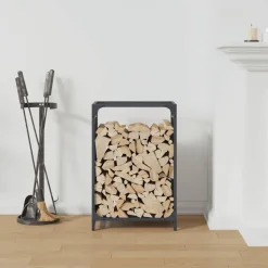 vidaXL Brennholzregal Anthrazit 44x28x65 cm Kaltgewalzter Stahl