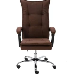 vidaXL Bürostuhl Braun Stoff