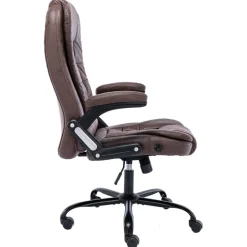 vidaXL Bürostuhl Dunkelbraun Wildleder-Optik