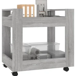 vidaXL Bürowagen Grau Sonoma 60x45x60 cm Holzwerkstoff