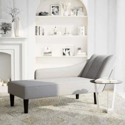 vidaXL Chaiselongue mit Rechter Armlehne Wolkengrau Stoff