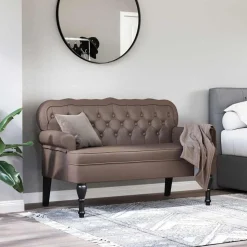 vidaXL Chesterfield Bank Braun 119,5 x 64,5 x 75 cm Kunstleder